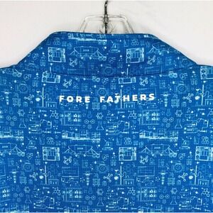 Fore Fathers Men's XL Performance 1/4 Zip Pullover Geometric L/S Golf Shirt
